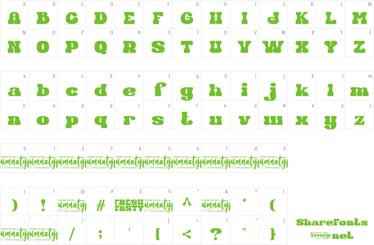 Font Fresh Tasty preview